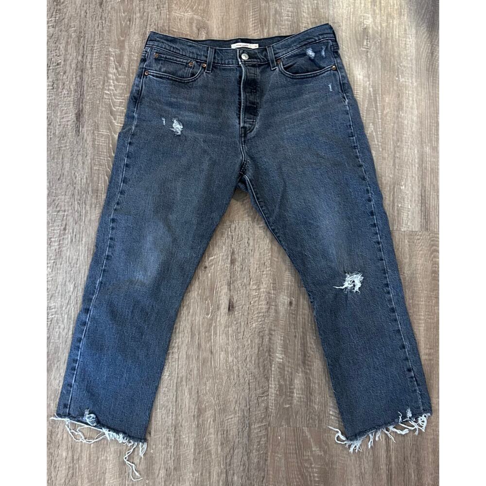 Levi Wedge Straight Black Jeans
